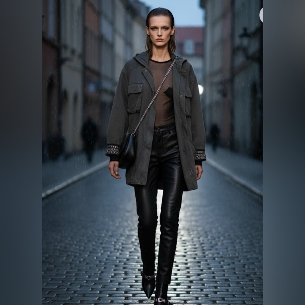 The Kooples Utility Jacket Embellished Size 1 US Small